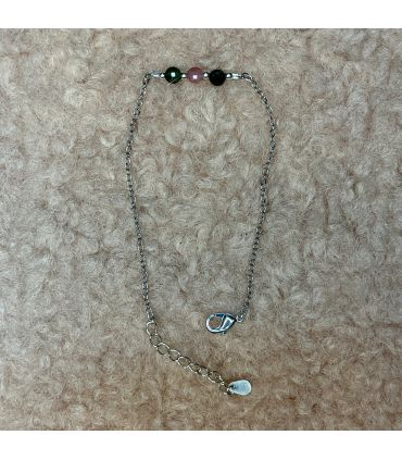 Bracelet en Tourmaline Plaqué Argent Rhodié