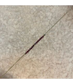 Bracelet en Grenat trait Plaqué Or