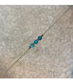 Bracelet en Turquoise 3 points Plaqué Or