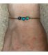 Bracelet en Turquoise 3 points Plaqué Or