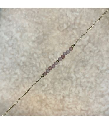 Bracelet en Quartz fraise trait Plaqué Or