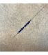 Bracelet en Lapis lazuli trait argent rhodié