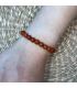 Bracelet en Jaspe rouge (perles moyennes) élastique