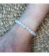 Bracelet en Cristal de roche (perles moyennes) élastique